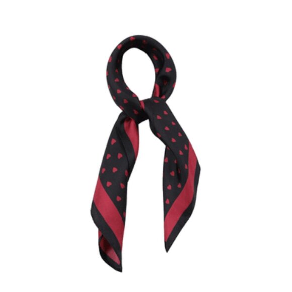 SOLD OUT NWT KATE SPADE Mini Hearts Silk Scarf Bandana Size O/S - Picture 5 of 7